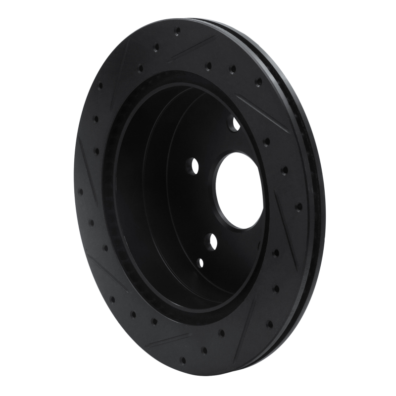 Chevrolet Equinox Brake Rotor (1) - Rear Right - R1 Concepts - Drilled & Slotted - Black - `10-`17